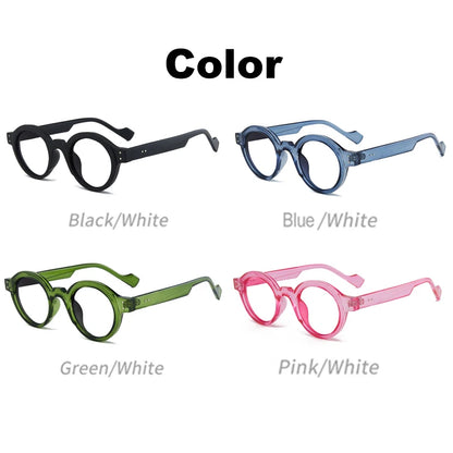 Reading Glasses Women Classic Vintage  Trendy Anti Blue Light Computer Eyewear Men Thick Round Frame Hyperopia Glasses Unisex