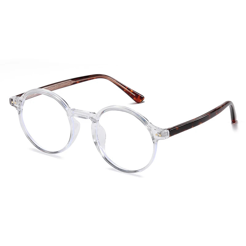 ANTI BLUE LIGHT Round Prescription Glasses For The Nearsighted Fashion TR90 Women Men Myopes Lunettes