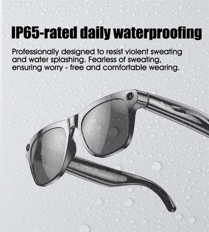 Ai Smart Glasses Unisex 4K HD AI Smart Glasses Chat GPT 100MP Camera Bluetooth Call 260Mah Battery Voice Assistant  Control Smart Glasses
