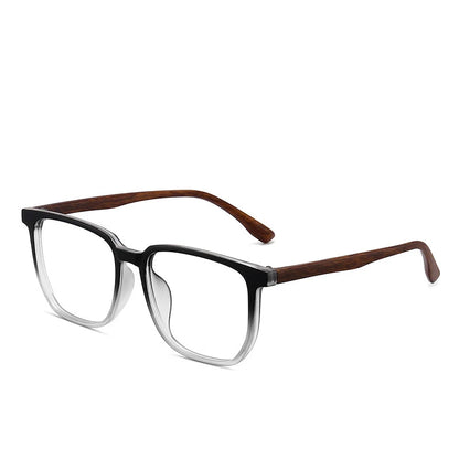ANTI BLUE LIGHT Wood Pattern Retro /  Glasses for Men Optical TR90 MEN / WOMEN  Square Glasses Frame  Clear Lens Gift Frames F75233