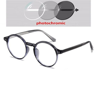ANTI BLUE LIGHT Round Prescription Glasses For The Nearsighted Fashion TR90 Women Men Myopes Lunettes